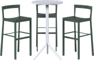 Baxter Poseidon Bar Table Package - 3 Stools